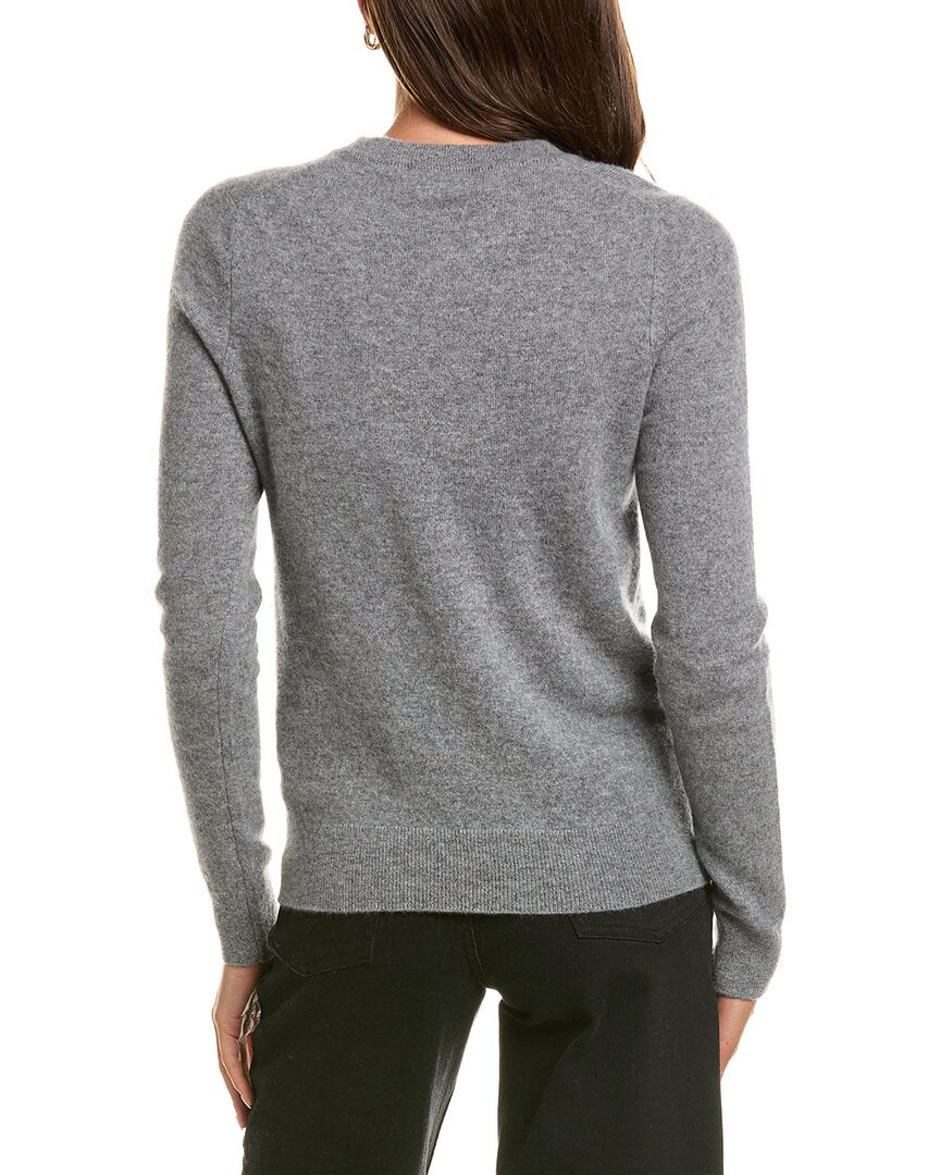 InCashmere | Womens | Basic Crewneck 100% Cashmere Sweater | Grey