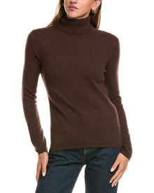 InCashmere | Womens | Basic Turtleneck 100% Cashmere Sweater | Brown