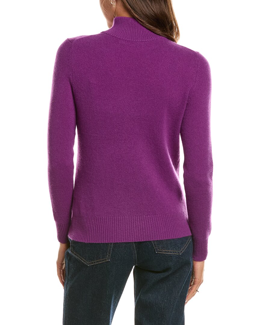 InCashmere | Womens | Basic Mock Neck 100% Cashmere Sweater | Purple