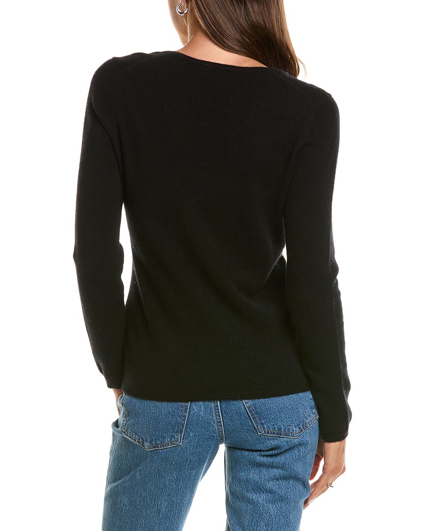 InCashmere | Womens | Basic V-Neck 100% Cashmere Sweater | Black