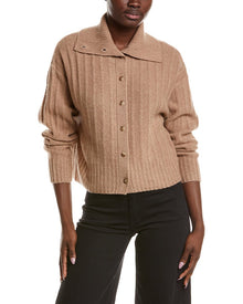 NAADAM | Womens | Premium 100% Cashmere Reversible Collared Cardigan | Brown