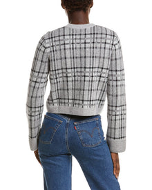 NAADAM | Womens | Luxe Wool & Cashmere Jacquard Cardigan | Grey