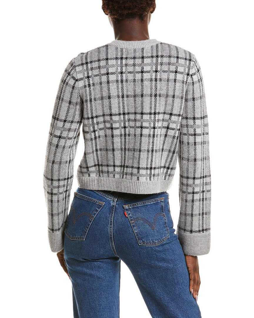 NAADAM | Womens | Luxe Wool & Cashmere Jacquard Cardigan | Grey