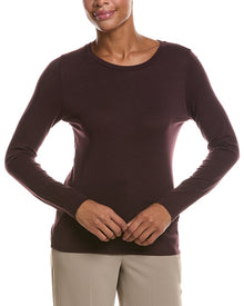 EILEEN FISHER | Womens | Round Neck Slim T-Shirt | Wine
