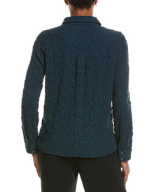 EILEEN FISHER | Womens | Classic Collar Shirt | Green
