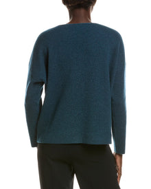 EILEEN FISHER | Womens | V-Neck 100% Cashmere Sweater | Green