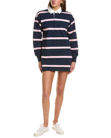 Rowing Blazers | Womens | Stripe Rugby Polo Dress | Pink