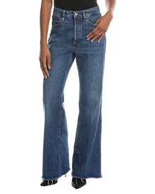 FRAME Denim | Womens | The Lax Antidote Raw Fray Flare Jean | Blue