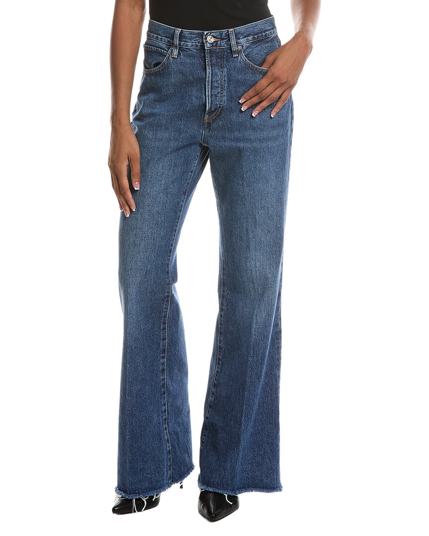 FRAME Denim | Womens | The Lax Antidote Raw Fray Flare Jean | Blue