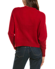 Hannah Rose | Womens | Drop Shoulder 100% Cashmere Cardigan | Red