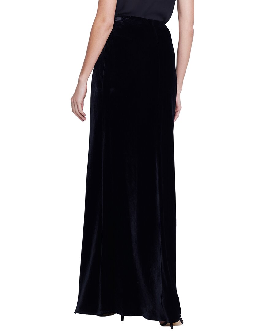 L'AGENCE | Womens | Zeta Silk-Blend Skirt | Black