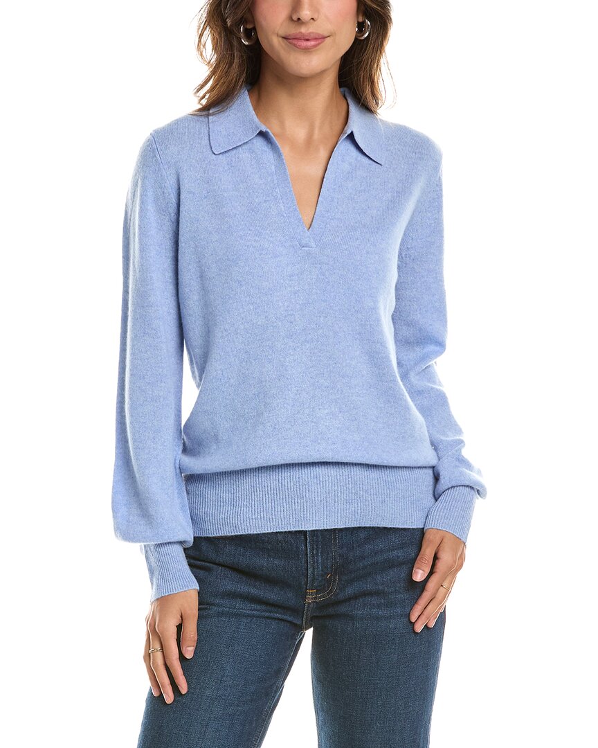 Forte Cashmere | Womens | Split Neck 100% Cashmere Polo Sweater | Peri