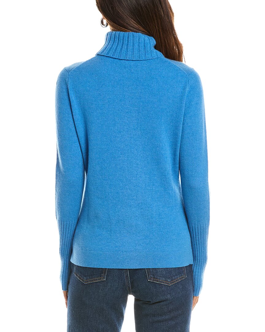 Forte Cashmere | Womens | Chunky Trim Turtleneck 100% Cashmere Sweater | Purple