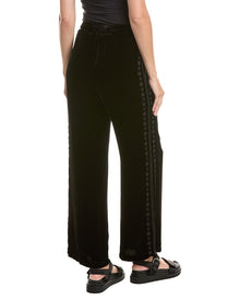 Johnny Was | Womens | Velvet Silk-Blend Pant | Black