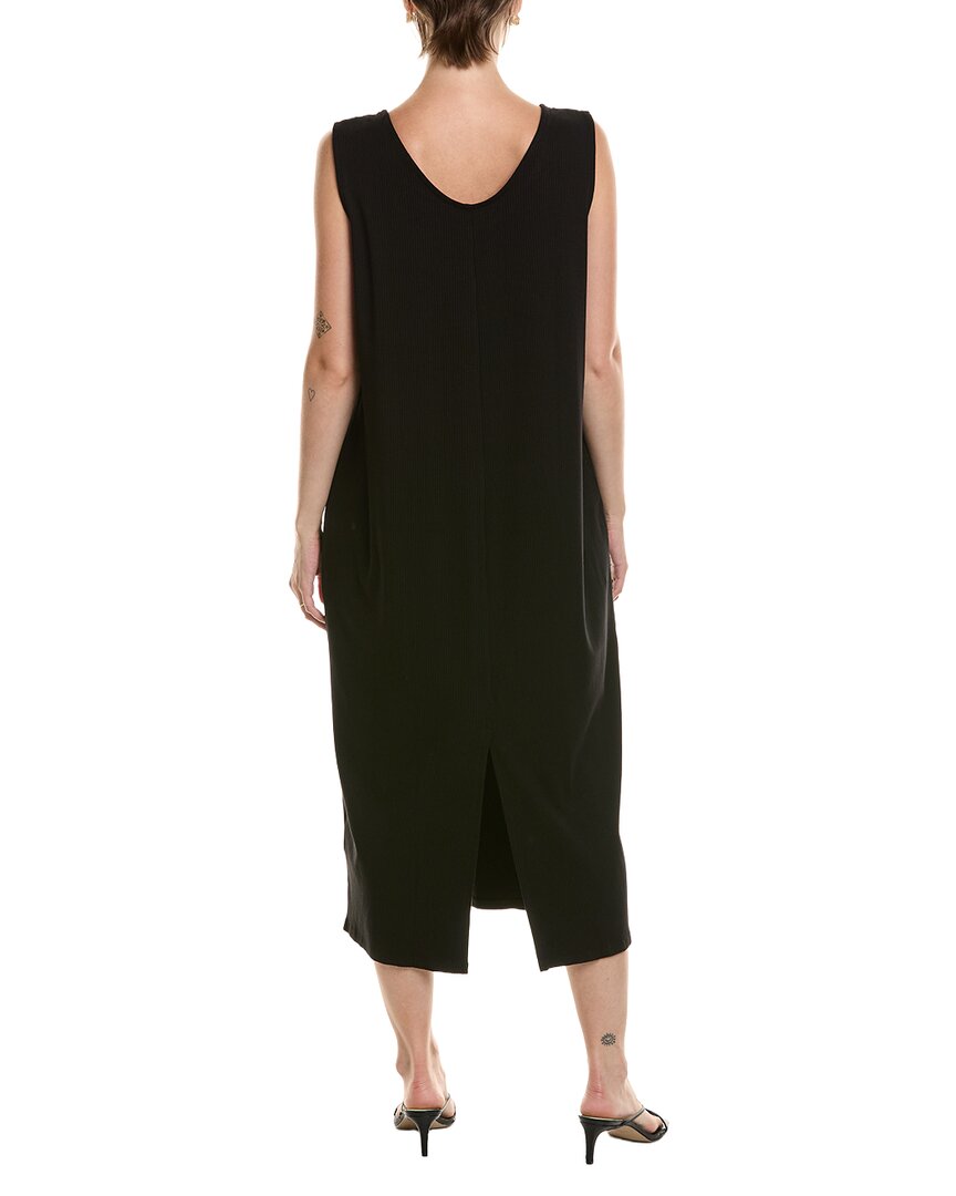 EILEEN FISHER | Womens | V-Neck Flare Oval Dress | Black