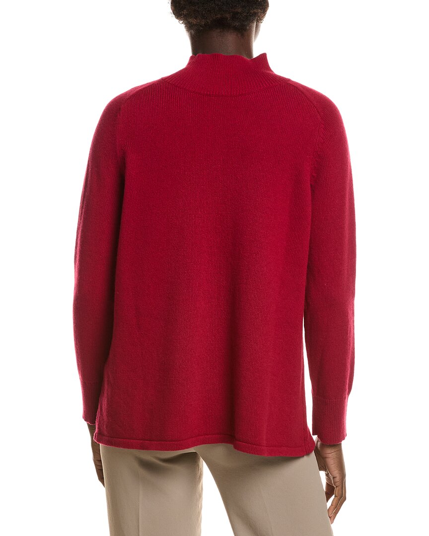 EILEEN FISHER | Womens | Turtle Neck Cashmere-Blend Tunic | Red