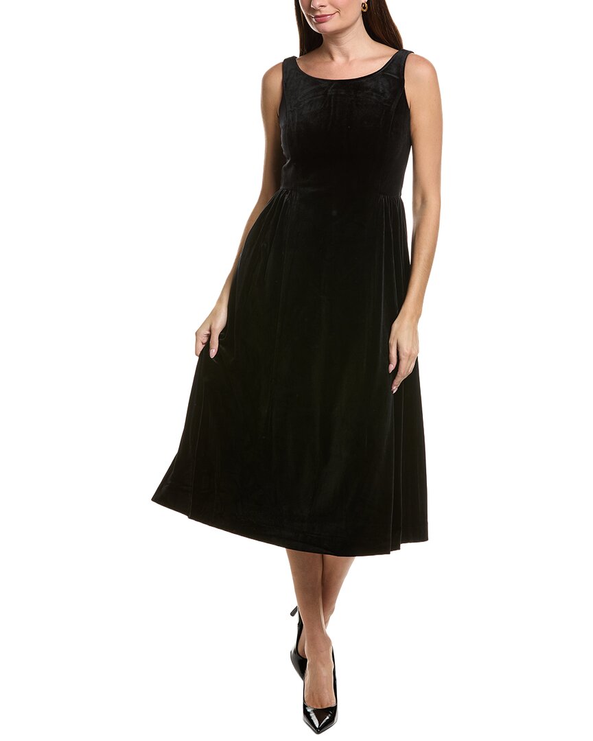 tyler boe | Womens | Audrey Velvet Midi Dress | Black