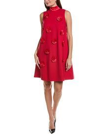 tyler boe | Womens | Cleo Ponte Satin Trim Dress | Red