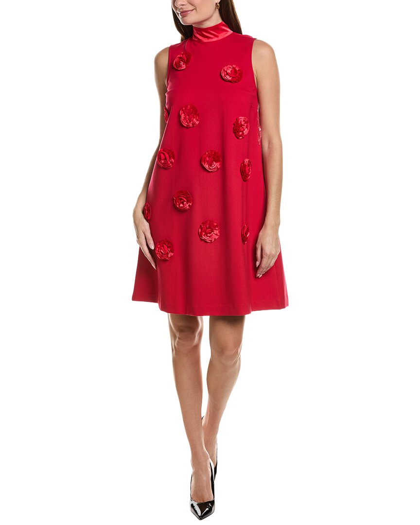 tyler boe | Womens | Cleo Ponte Satin Trim Dress | Red