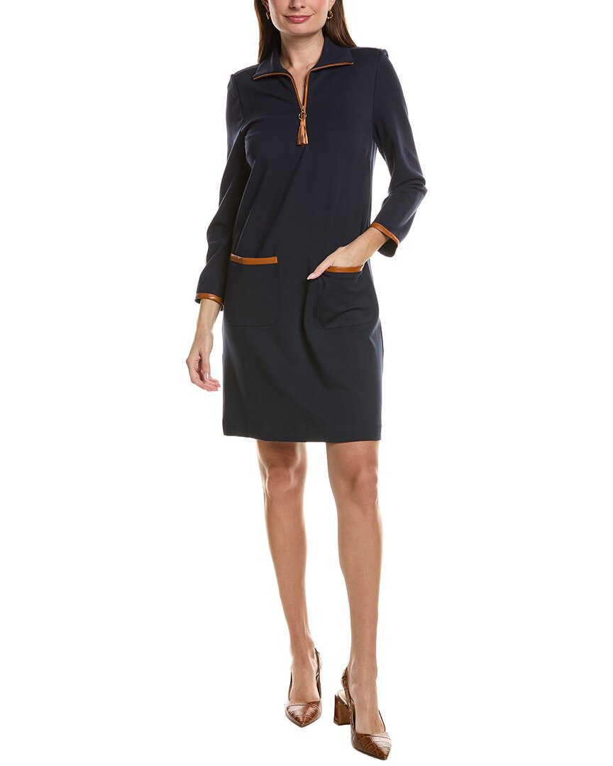 tyler boe | Womens | Helena Ponte Trimmed Dress | Navy