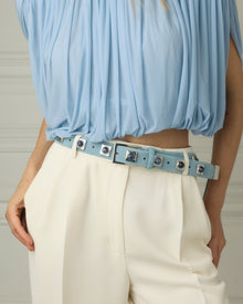 No. 2 Belt | Sky Blue/Silver