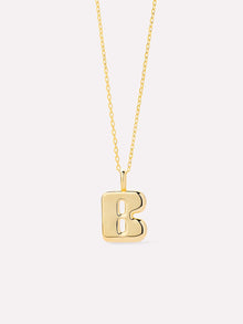 14K Gold Plated Sterling Silver Initial Pendant Necklaces For Women Ana Luisa Bubble Letter Necklace