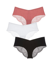 3 Pack | Allegra Jolie Hipster  | Noir x Blanc x Rose