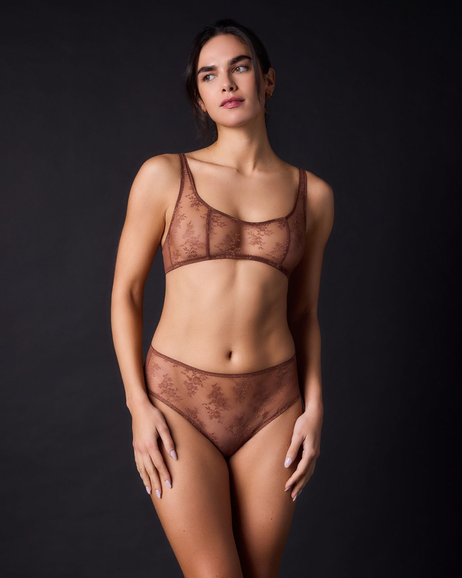 Romy High Waist Brief | Pecan