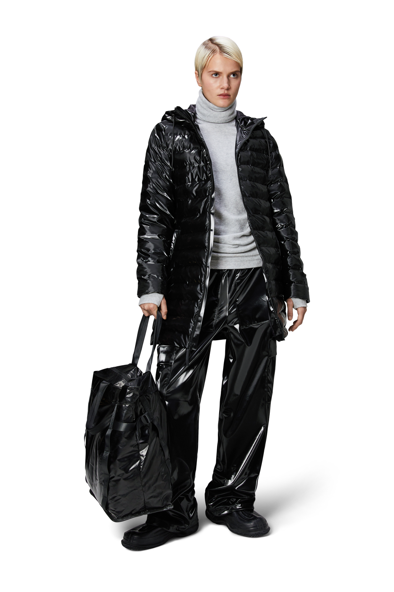 Womens | Lohja Long Puffer Curve Jacket W3T3 | Night