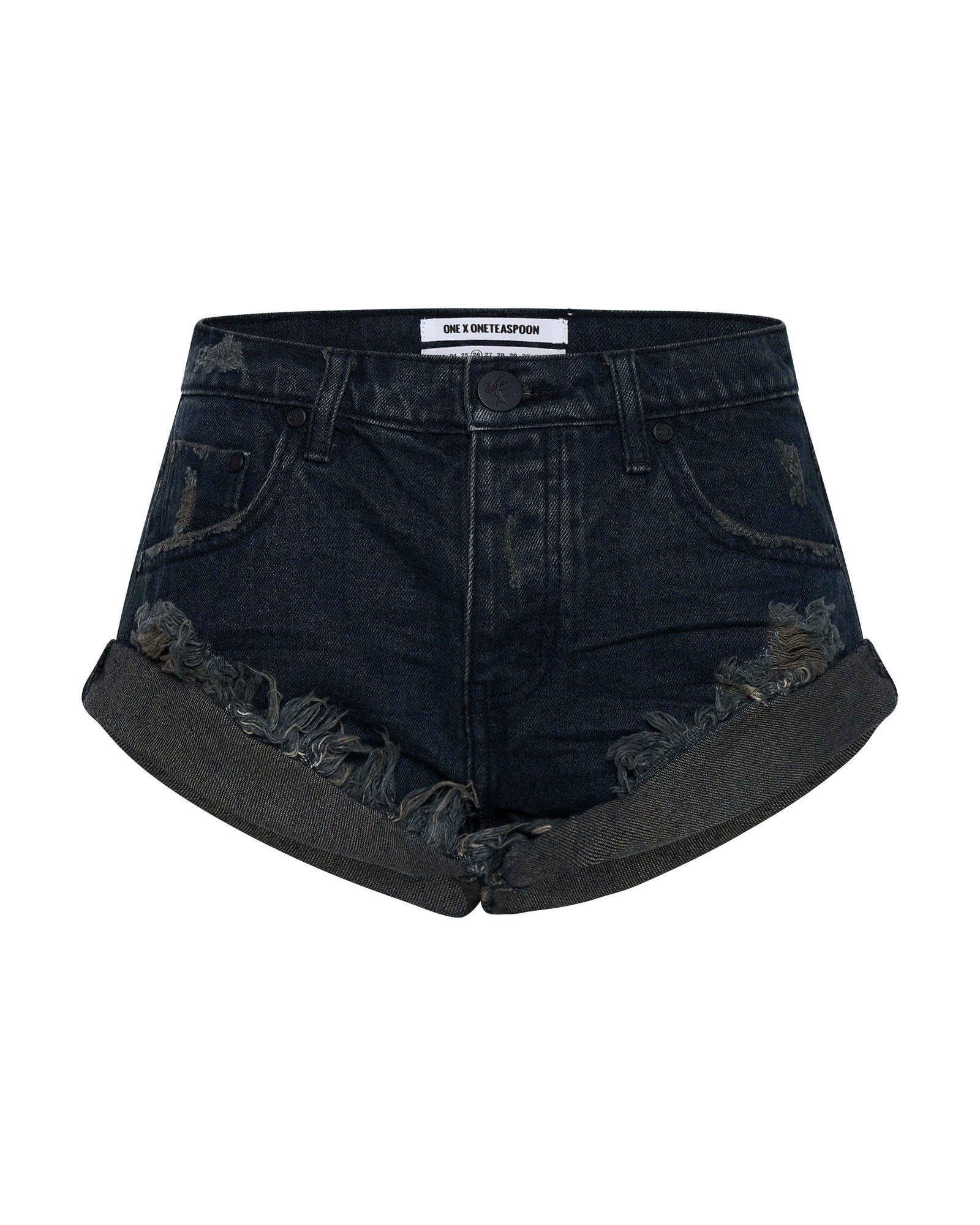 Bandits Low Waist Denim Shorts | Archived Fox Black