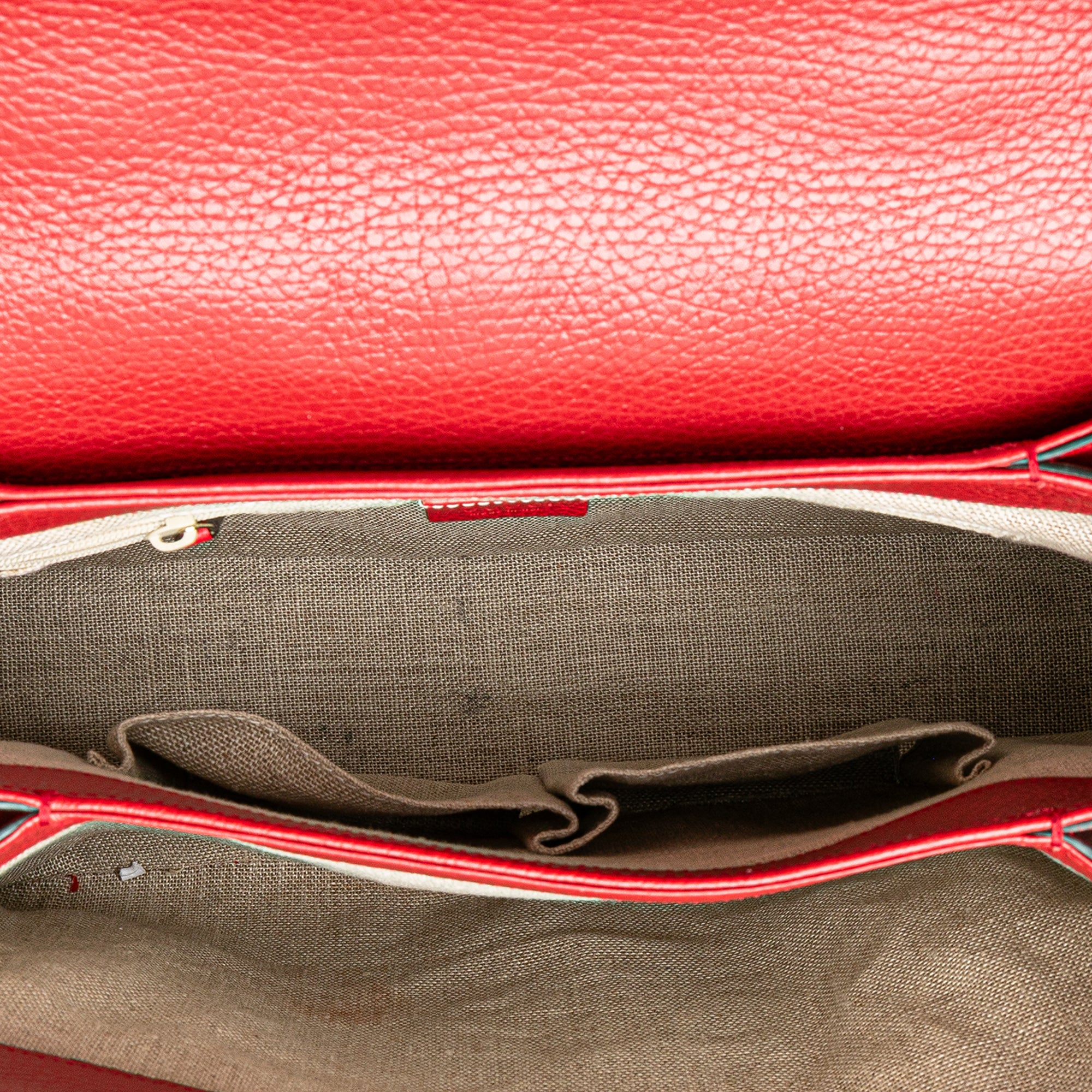 Gucci | Pre-Owned Medium Dollar Calf Interlocking G Satchel | Red