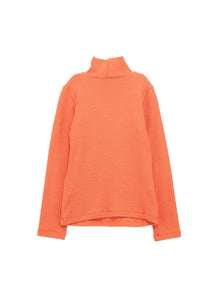 Girls | Ribbed Viscose  Turtleneck | Orange