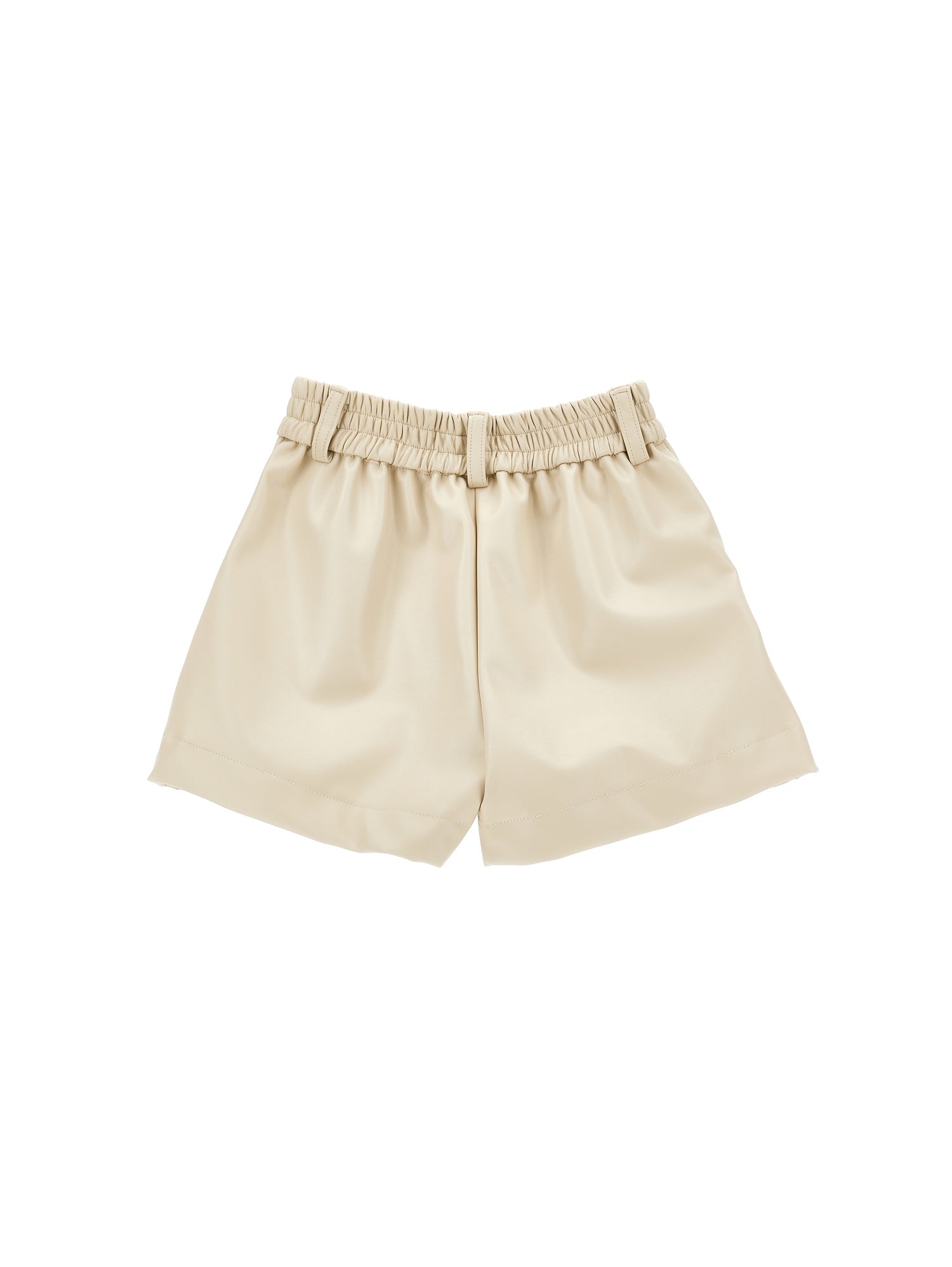 Girls | Coated Fabric Shorts | Ecru