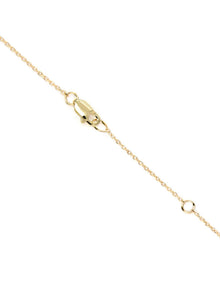 Love Letter Rainbow Pave Script Necklace | Multicolor Sapphire | 14K Yellow Gold