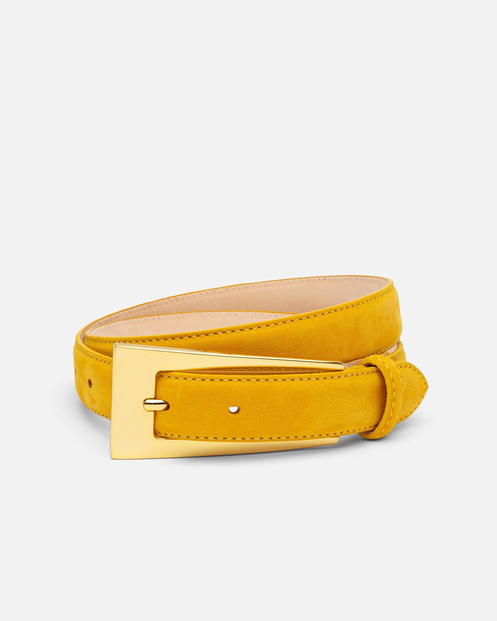 No. 10 Belt | Mustard Suede/Gold