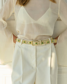 No. 2 Belt | Oat/Green