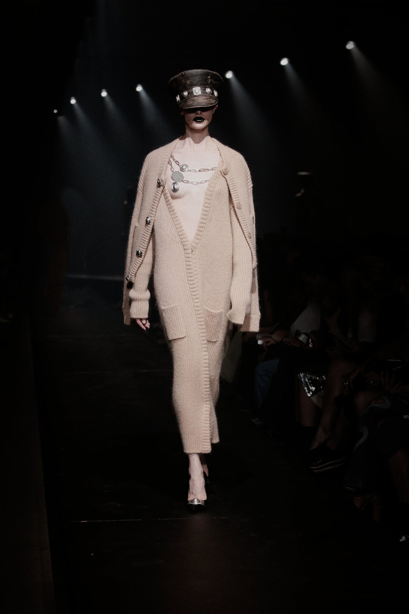 Gemstone Necklace Maxi Cardigan | Light Beige