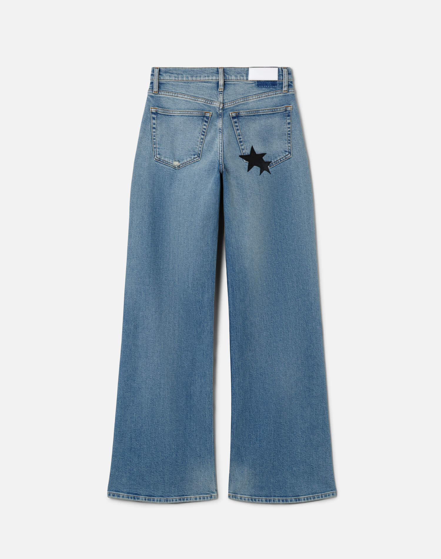 Womens | Comfort Stretch Mid Rise Wide Leg | Opal Indigo Star