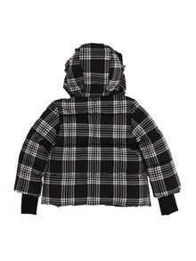 Girls | Check Padded Jacket | Black/Cream