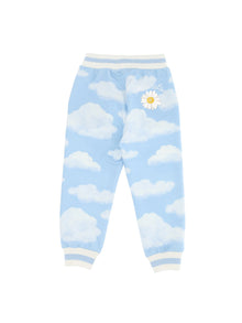 Girls | Cloud Print Fleece Joggers | Cloud