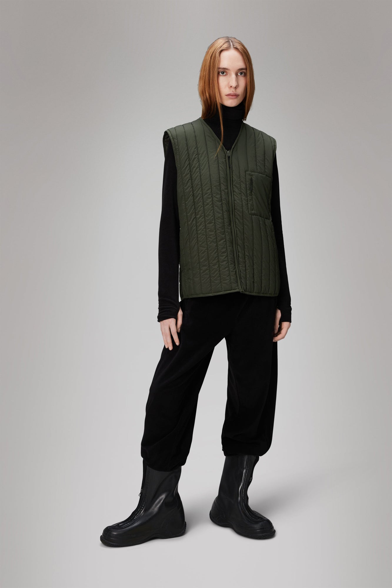 RAINS Banja Liner Vest Green Vest