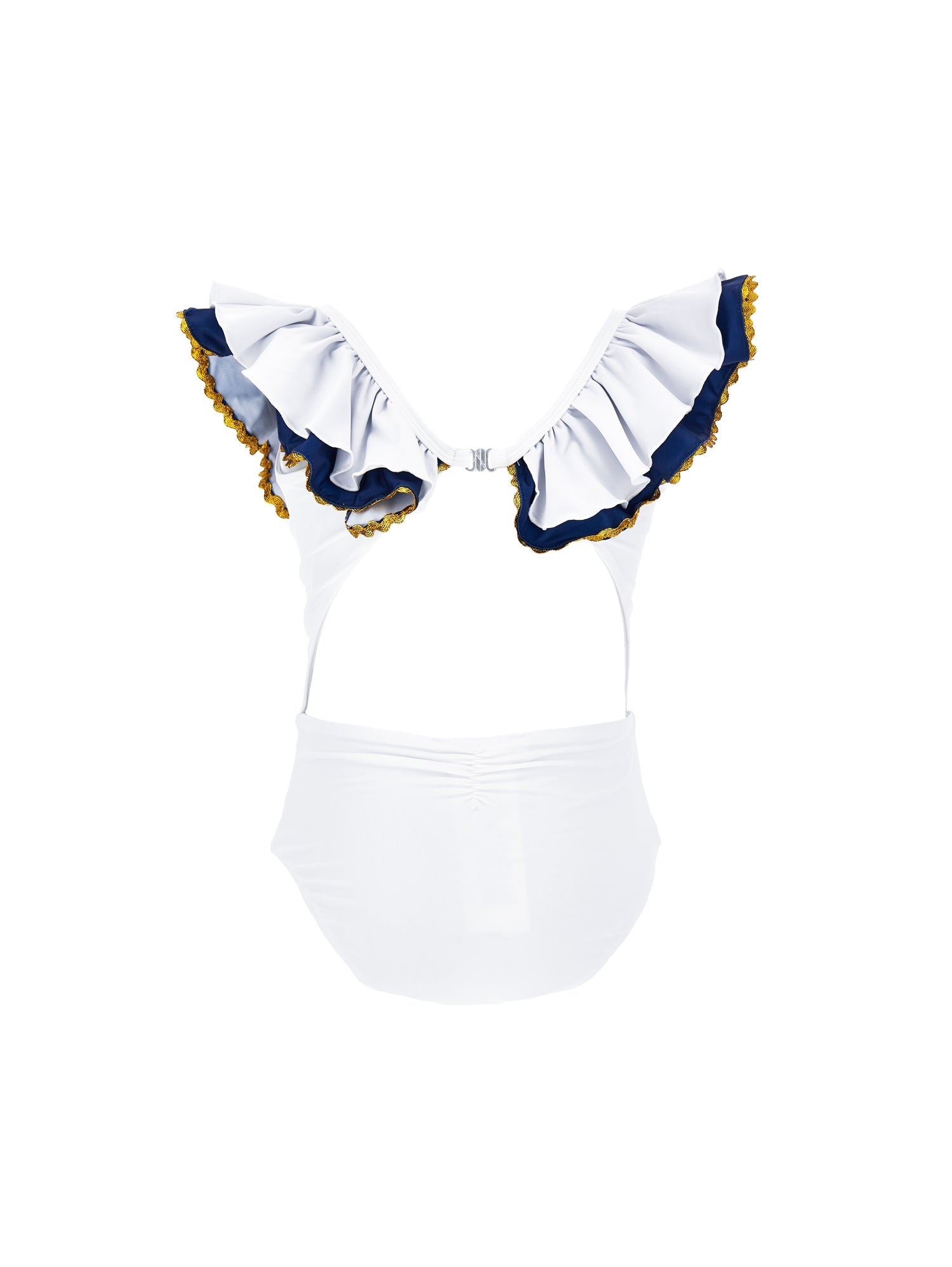 Girls | Mariniere Stretch Swimsuit | White/Blue