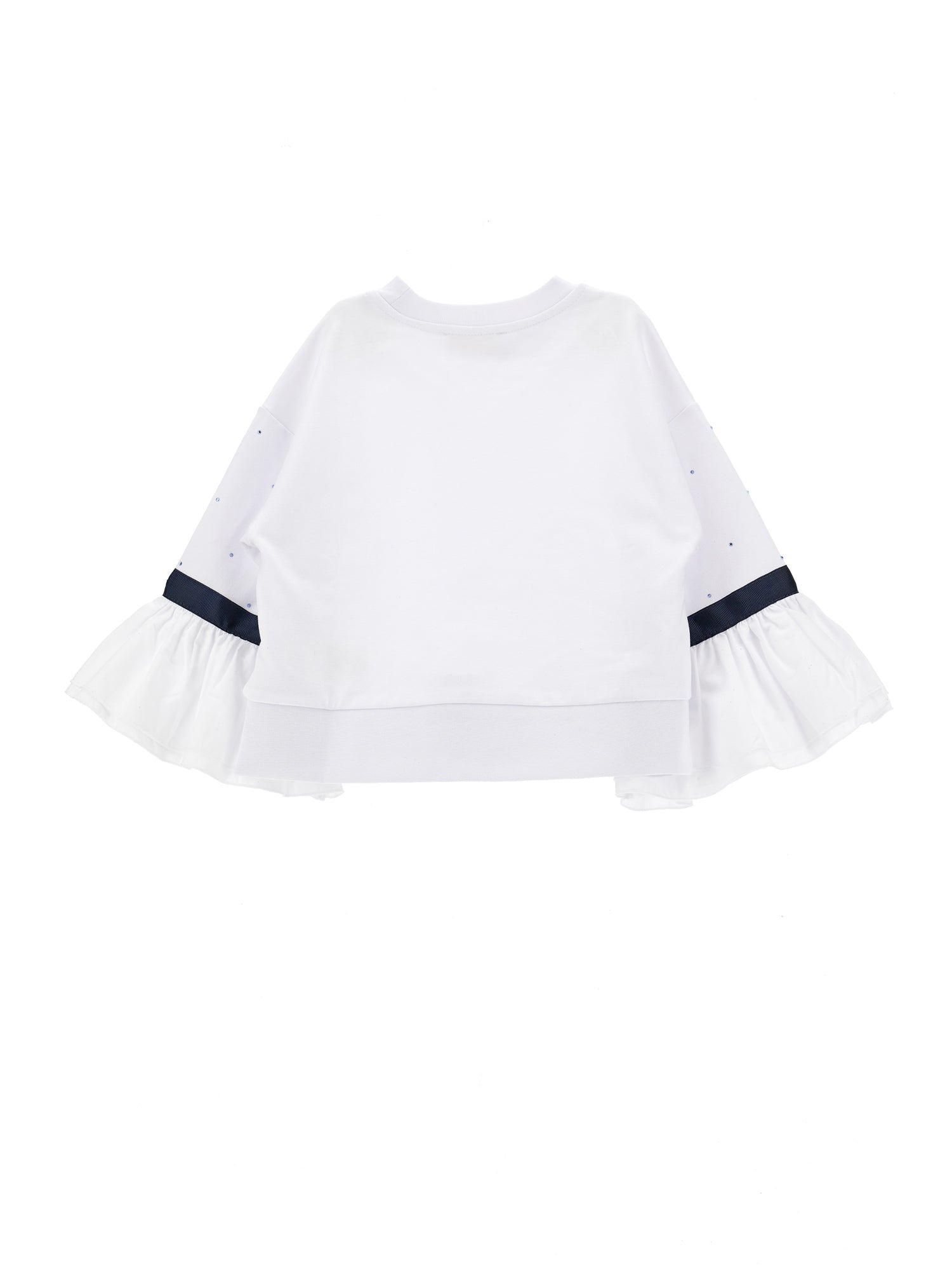 Girls | Closed Sweatshirt With Ruffles | White
