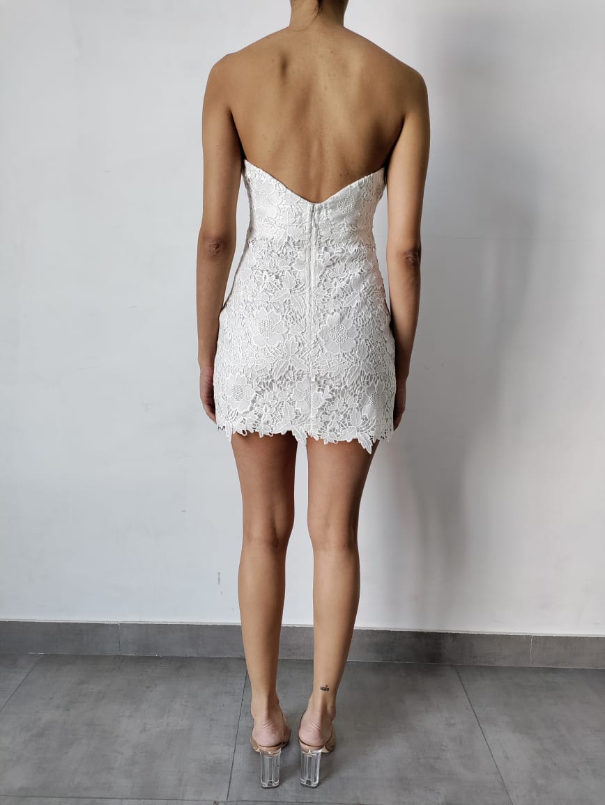 Eliza Short Dress | White