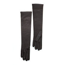 Womens | Made In Italy Elbow Length Leather Gloves | Chocolate