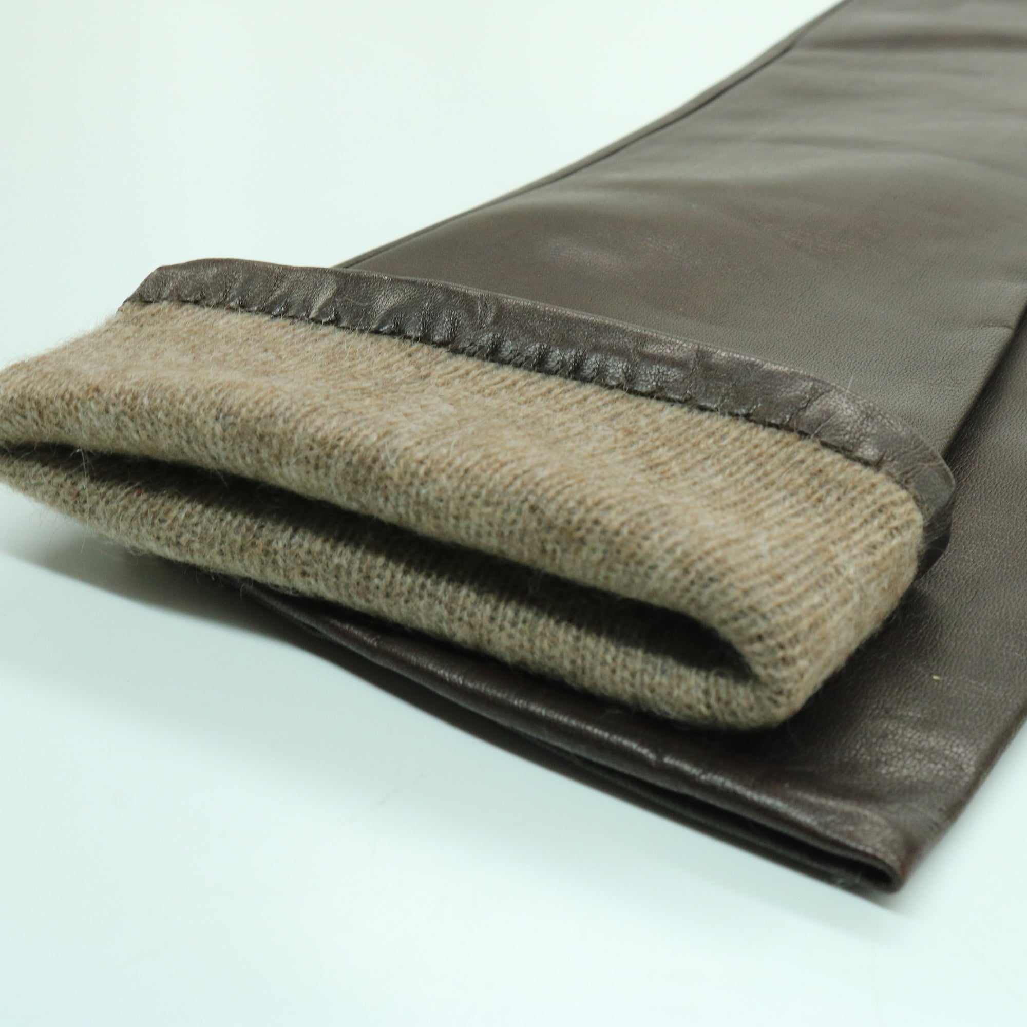 Womens | Made In Italy Elbow Length Leather Gloves | Chocolate