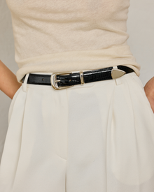 No. 16 Belt | Patent Black/Silver