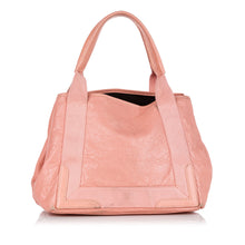Balenciaga | Pre-Owned Navy Cabas S Leather Tote Bag | Pink/Light Pink