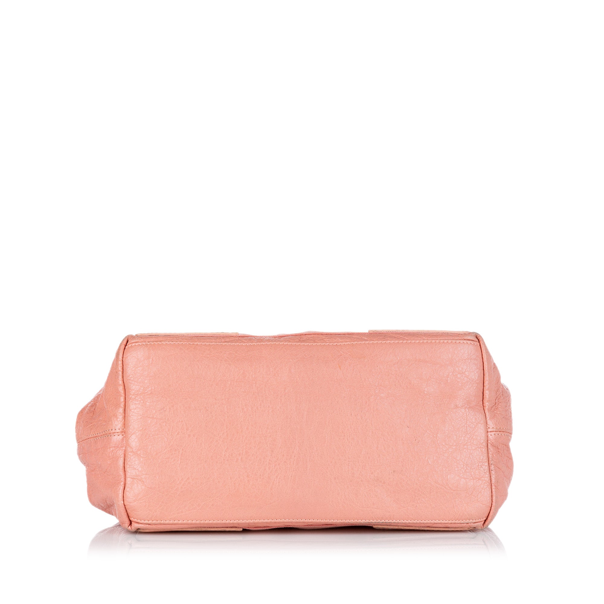 Balenciaga | Pre-Owned Navy Cabas S Leather Tote Bag | Pink/Light Pink