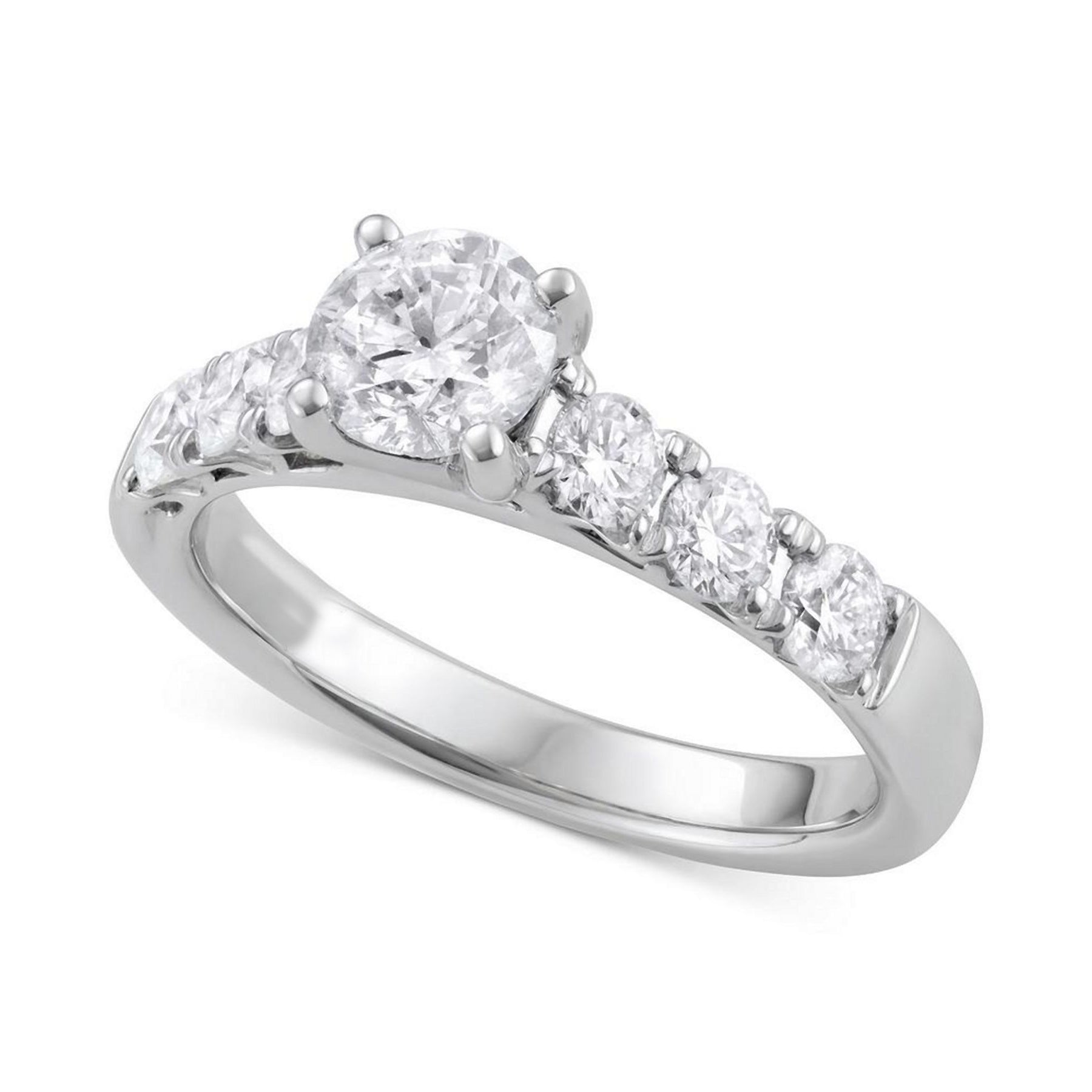 1.70 CT Round Natural Diamond | Engagement Ring | 14K White Gold | H-I Color | I1 Clarity